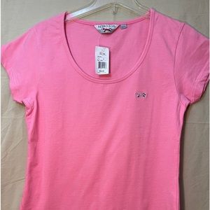 Retro Fox Y2K pink polo tee
